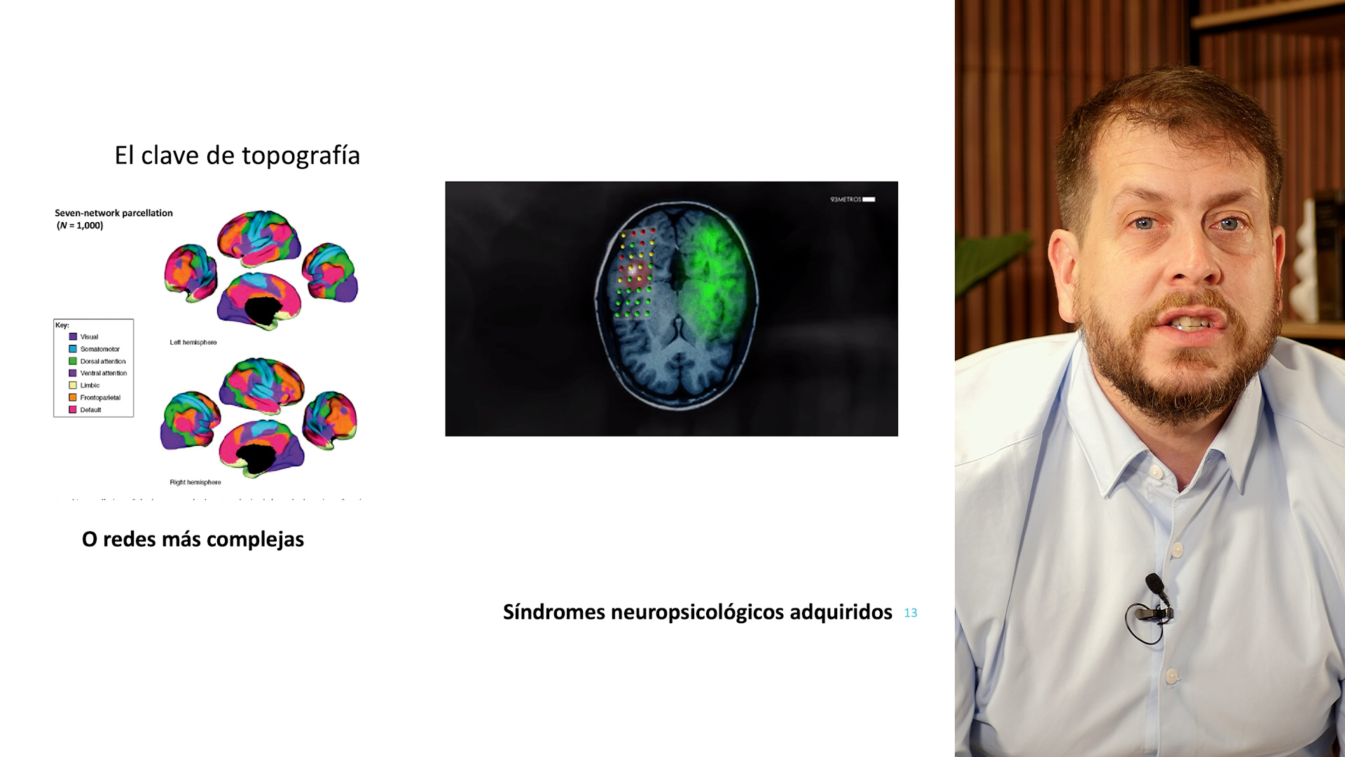 Aarón Fernández del Olmo impartiendo el curso de neuropsicología clínica