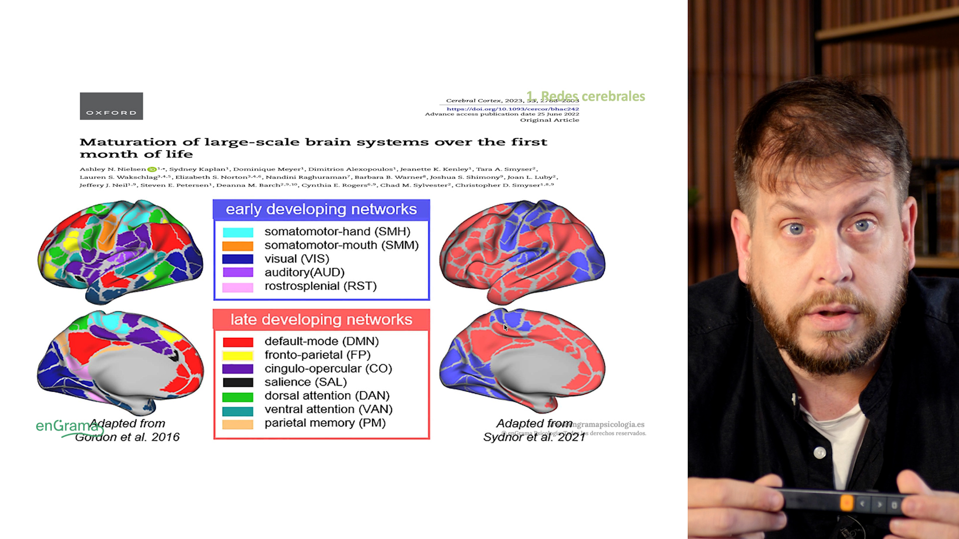Aarón Fernández del Olmo impartiendo el curso de neuropsicología clínica